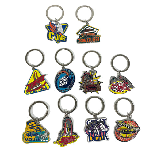 Hersheypark Moveable Rides Keychains 