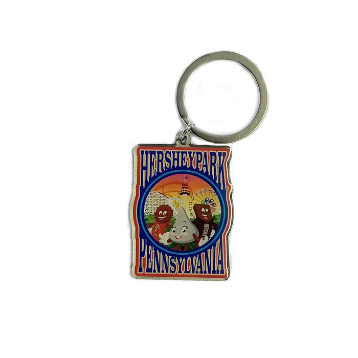 Hersheypark Character Text Frame Keychain