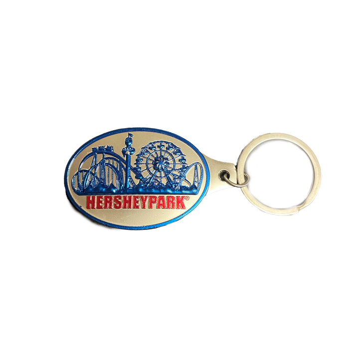 Hersheypark Electroplate Skyline Keychain