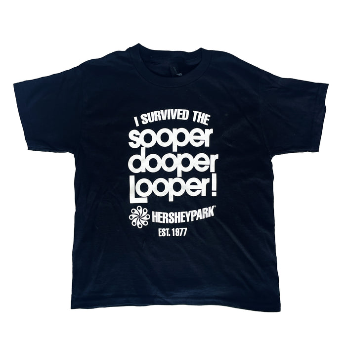 Hersheypark SooperDooperLooper Black Youth T-Shirt