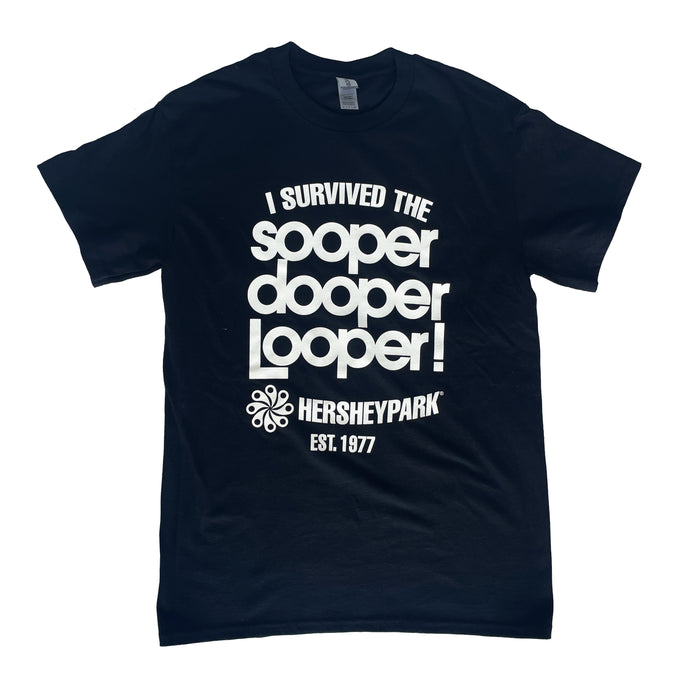 Hersheypark SooperDooperLooper Black T-Shirt