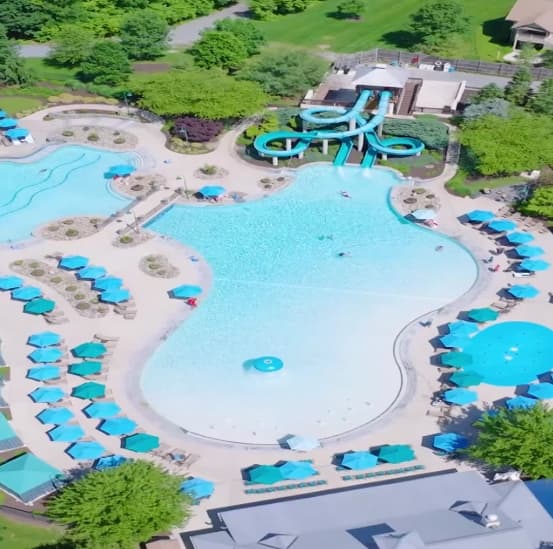 outdoor pool complex