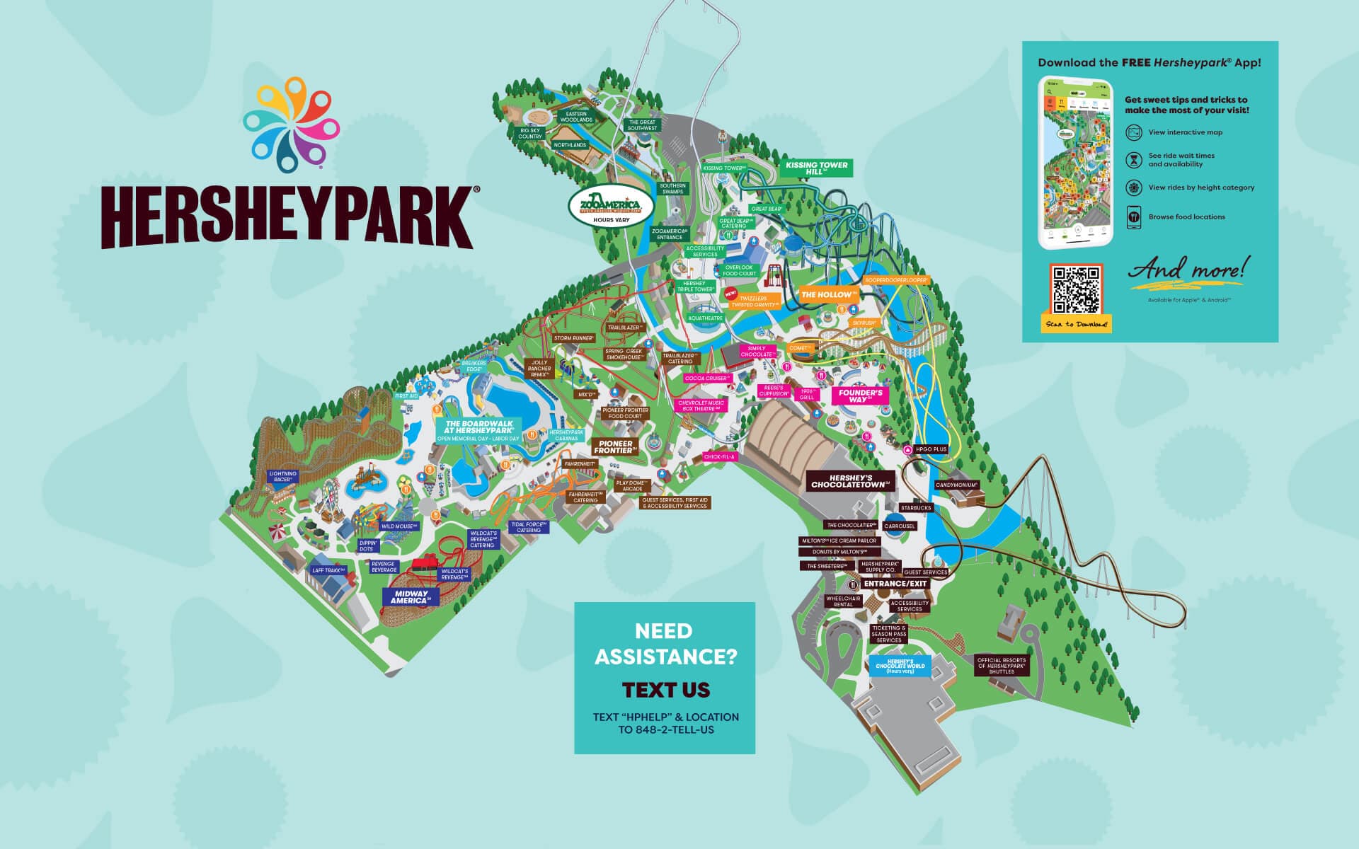 hersheypark summer map 2025 1920x1200