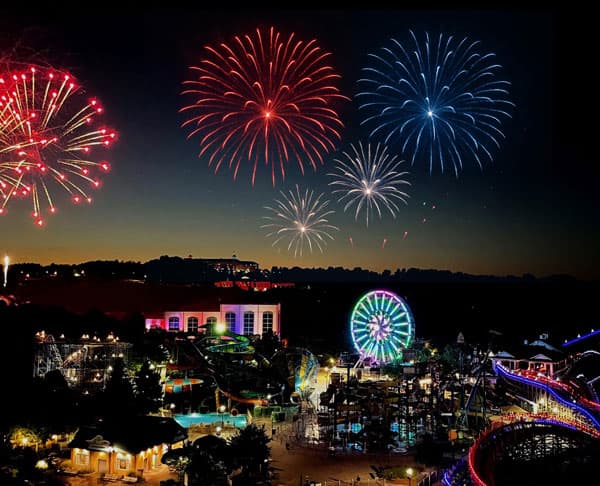 fireworks from above hersheypark