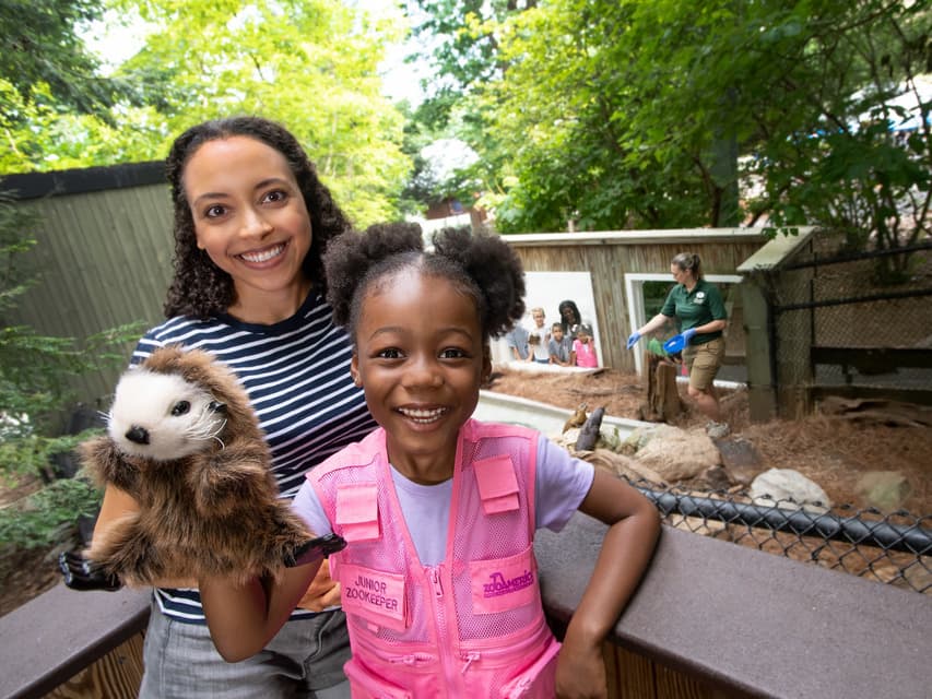 Zoo.River Otter.Girl.Stuffed Puppet